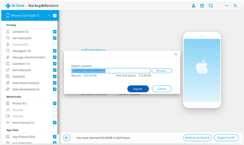 iPhone-Backup auf PC exportieren