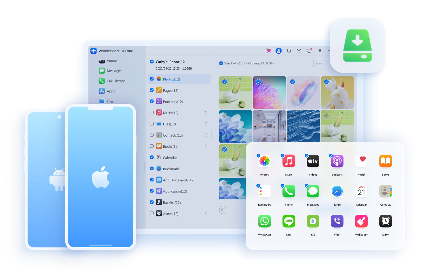 respaldo de datos ios android